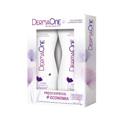 DermaOne Kit Sabonete Íntimo - 2 Produtos de 200ml 