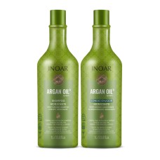 Inoar Kit Argan Oil Sytem Shampoo 1L   Condicionador 1L