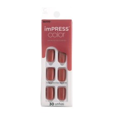 Kiss New York Unhas Autocolantes imPress Color Curta - Platonic Pink