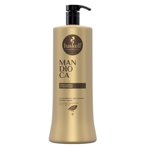 Shampoo Mandioca Haskell 1 Litro Auxílio No Crescimento
