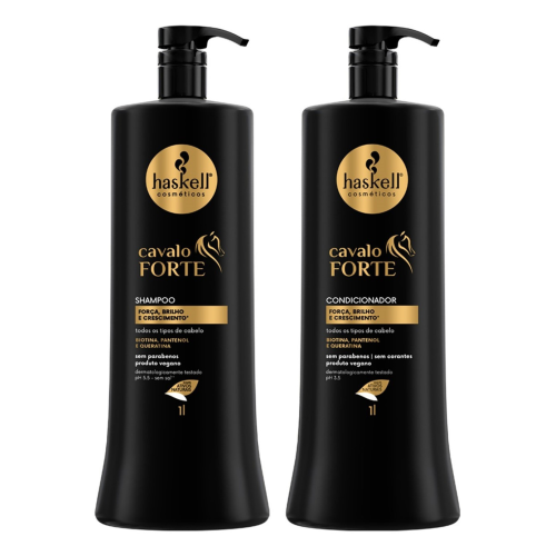 Haskell Kit Cavalo Forte Shampoo   Condicionador 1 Litro
